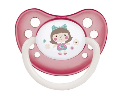 Пустушка латексна анатомічна Toys Рожева Canpol babies 18 міс+ (5903407232614)