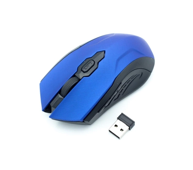 Беспроводная компьютерная мышь Mondax Blue Black Light синяя/черная (t136)