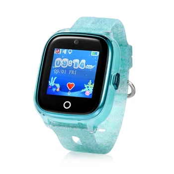 Детские умные GPS-часы Wonlex Smart Baby Watch KT01 зеленые с блестками Защита от воды IP67