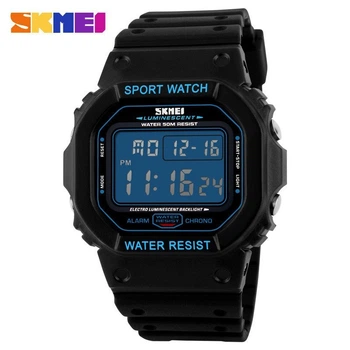 Чоловічі годинники Skmei 1134 BK-Blue Digital BOX (1134BOXBKBLD)