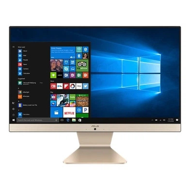 Моноблок Asus V222UAK-BA026D (90PT0261-M01700); 21.5" (1920х1080) IPS / Intel Core i3-8130U (2.2 - 3.4 ГГц) / RAM 8 ГБ / HDD 1 ТБ + SSD 128 ГБ / Intel UHD Graphics 620 / без ОП / LAN / Wi-Fi / Bluetooth / веб-камера / Endless OS / черно-золотистый / прово
