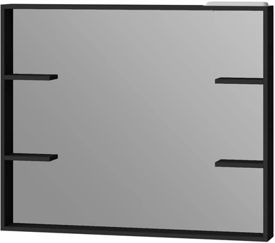 Зеркало JUVENTA Brooklyn BrM-100 85х100 см с LED-подсветкой черное