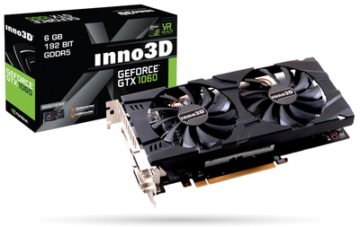 Видеокарта GF GTX 1060 6GB GDDR5 X2 Inno3D (N106F-5SDN-N5GS)