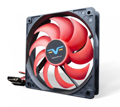 Вентилятор Frime (FRF120HB4) 120x120x25мм, molex, Black/Red