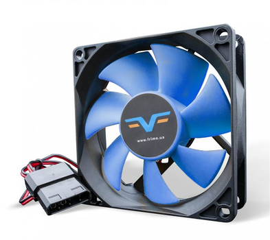 Вентилятор Frime (FBF80HB4) 80x80x25мм, molex, Black/Blue