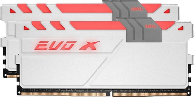 Модуль пам'яті DDR4 2x8GB/2400 Geil EVO X White RGB LED (GEXG416GB2400C16DC)