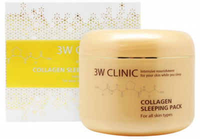 Увлажняющая ночная маска для лица 3W Clinic Collagen Sleeping Pack с коллагеном 100 мл (8809469773294)