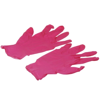 Рукавички нітрилові без тальку Master Professional Safe-touch 25 пар Рожеві