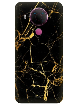 Силиконовый чехол ПринтОК для Nokia 5.4 - Золотой мрамор