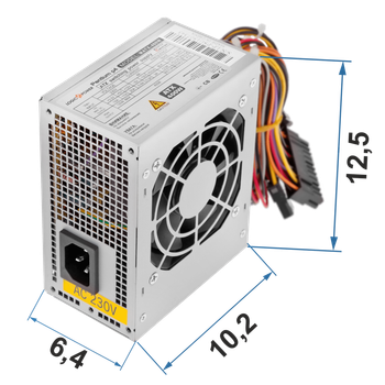 Блок питания LogicPower MICRO MATX 400W, fan 8 см, 2 SATA