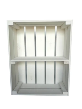 Ящик деревянный белый с полкой ECO WoodBox (ДхШхВ:50*40*16)