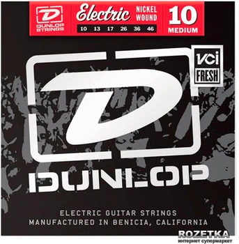 Струны для электрогитар Dunlop DEN1046 Electric Medium (10-46)