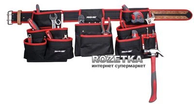 Пояс монтажника Proline посилений, 16 відділень, 1 петля (поліестер) (52016)