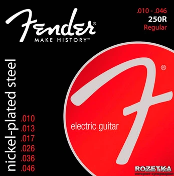 Струны для электрогитар Fender 250R Nickel Plated Steel Electric (10-46) (073-0250-406)