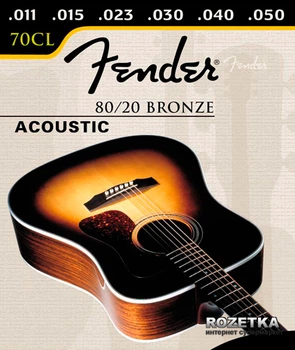 Струны для акустических гитар Fender 70CL 80/20 Bronze (11-50) (073-0070-405)