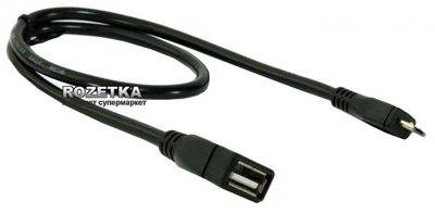 Кабель ExtraDigital OTG USB 2.0 AF - micro USB M, 0.5 м, 30 AWG, Hi-Speed (KBO1617)