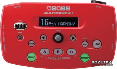 Вокальный процессор Boss VE-5 Red (VE5RD)