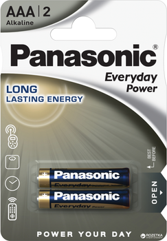 Батарейки Panasonic Everyday Power щелочные AAA блистер, 2 шт (LR03REE/2BR)