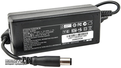 Блок живлення PowerPlant для ноутбука Dell (19.5V 65W 3.34A) (DE65GROM)