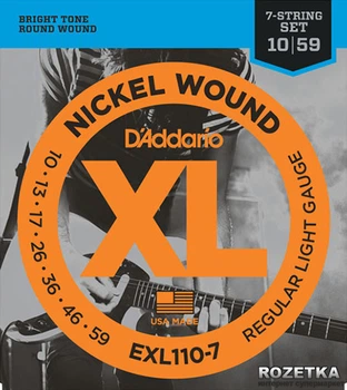 Струны для электрогитар DAddario EXL110-7 XL Nickel Wound Regular Light 7-String (10-59)