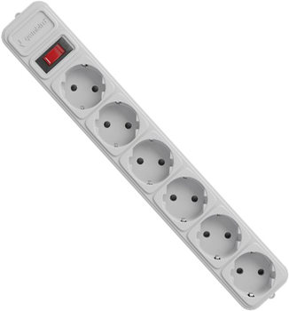 Сетевой фильтр Gembird SPG6-G-15G 4.5 м 6 розеток Grey (SPG6-G-15G)