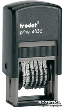 Мининумератор Trodat 4836 3.8 мм 6 символов Черный корпус (4836)