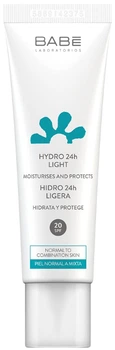 Krem do twarzy nawilżający BABE Laboratorios 24 godziny nawilżania dla wszystkich rodzajów skóry SPF 20 50 ml (8437011329158)