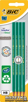 Набір олівців чорнографітних 4 шт шестикутних BIC Evolution HB Зелений (3270220000167)