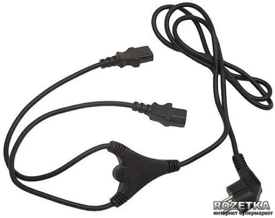 Кабель питания Cablexpert PC-186-ML6 CEE7/17-C13 x 2 VDE Y-образный 2 м