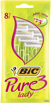 Набір бритв без змінних катриджів BIC Pure 3 Lady 8 шт (3086126726991)