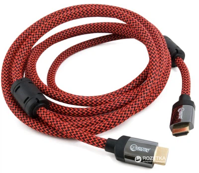 Кабель Extradigital HDMI to HDMI, 3 м, v 2.0, 28 AWG, Gold, Nylon, 2x Ferrites (KBH1634)