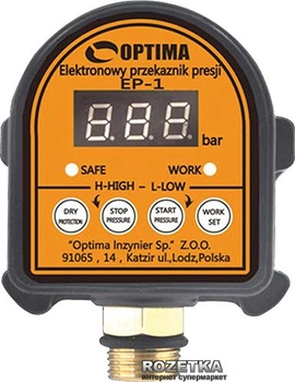 Електронне реле тиску з захистом сухого ходу Optima EP-1 (8694900301462)