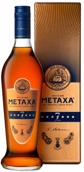 Бренди Metaxa 7* 0.7 л 40% в подарочной упаковке (5202795130022)