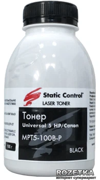 Тонер Static Control універсальний 5 HP / Canon 100 г (MPT5-100B-P)