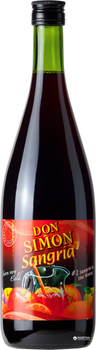 Вино ароматизированное Don Simon Sangria красное сладкое 1 л (8410261151199)