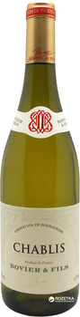 Вино Bovier & Fils Chablis біле сухе 0.75 л 11.5% (3263286529321)