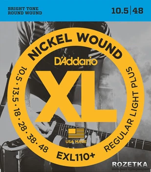 Струны для электрогитар D'Addario EXL110+ XL Nickel Wound Regular Light Plus (10.5-48)