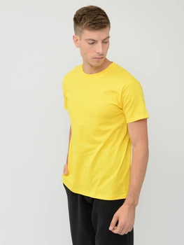 Футболка хлопковая длинная мужская Fruit of the loom Valueweight 0610360K2 L Лимонная (5000000005857)