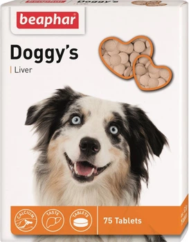 Ласощі Beaphar Doggy's +Liver зі смаком печінки для собак 75 таб (12504) (8711231125043)