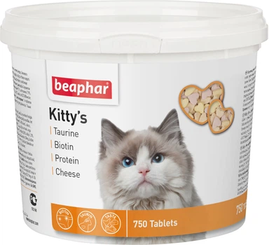 Вітамінізоване ласощі Beaphar Kittys Mix для кішок 750 таб (12595) (8711231125951)