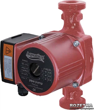 Насос циркуляційний Aquatica 65 Вт Hmax 4 м Qmax 63 л/хв Ø1" 130 м + гайки Ø¾" (774111)