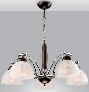 Люстра LAMKUR GRACJA LM-5.21/C Wenge на кухню, для спальні, для вітальні