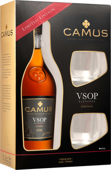 Коньяк Camus VSOP Elegance от 12 лет выдержки 0.7 л 40% с 2-мя бокалами (3028130067950)