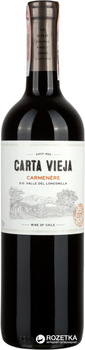 Вино Carta Vieja Carmenere червоне сухе 0.75 л 13% (7804310546288)