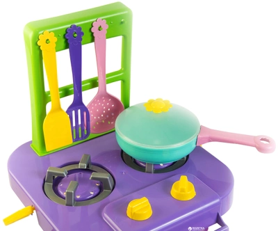 Набор посуды столовый Tigres Ромашка с плиткой 25 элементов (39153 Фиолетовый)