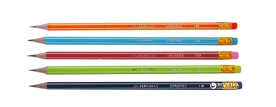 Набор графитовых карандашей 12 шт Buromax Graphit НВ с ластиком (BM.8503)