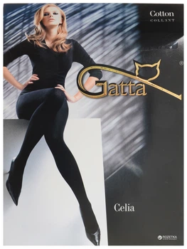 Колготы 120 Den женские теплые хлопковые Gatta Celia 4 р Черные (5900042047870)