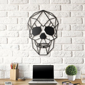 Об'ємна картина з дерева DecArt Skull 110х76 см