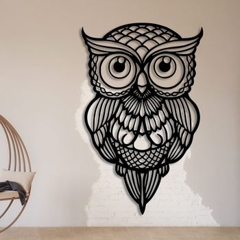 Об'ємна картина з дерева DecArt Owl 55х35 см