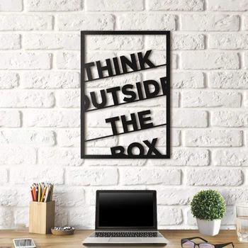 Об'ємна картина з дерева DecArt Think outside the box 128х90 см